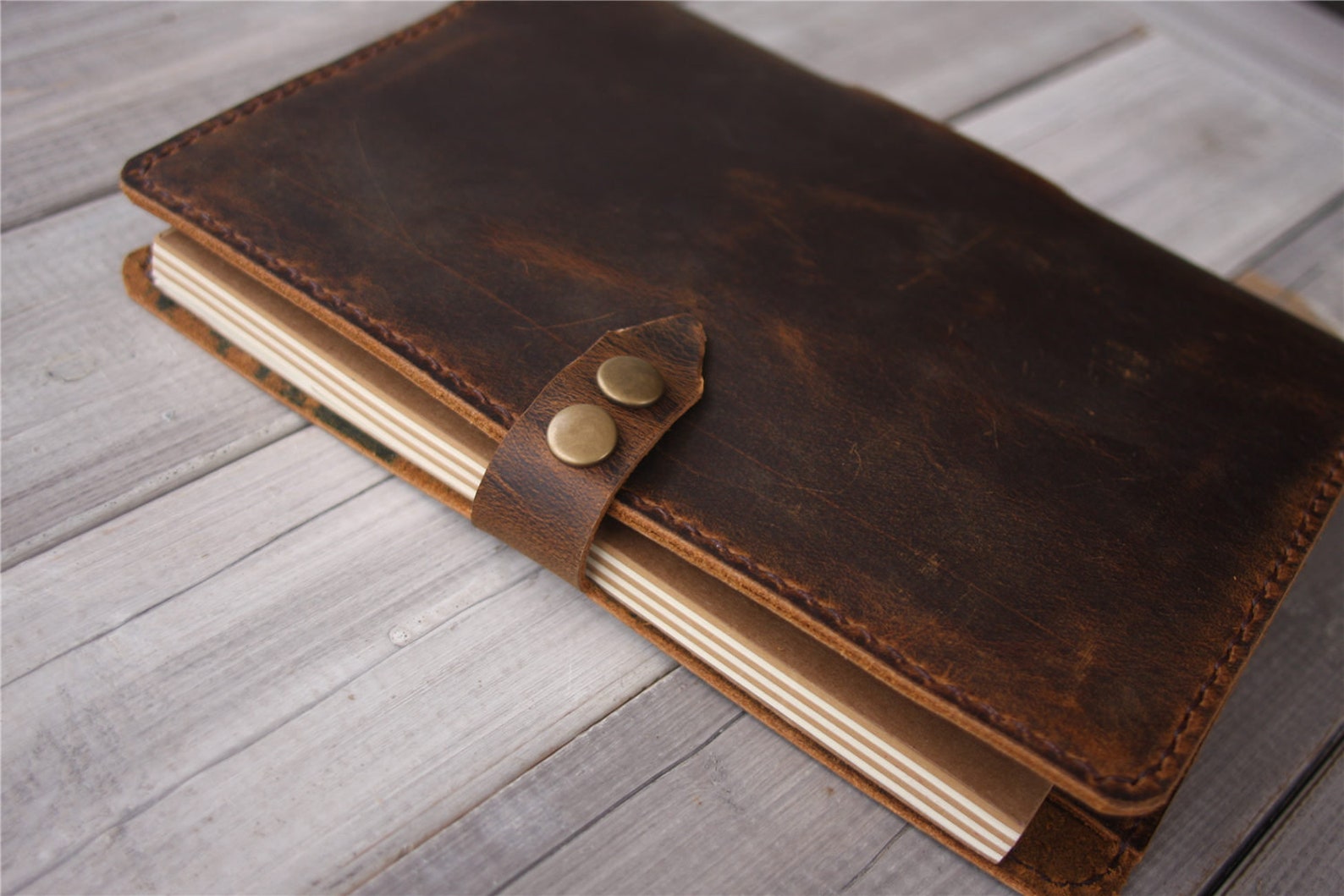 Leather Journal Refillable Personalized Large Leather Etsy