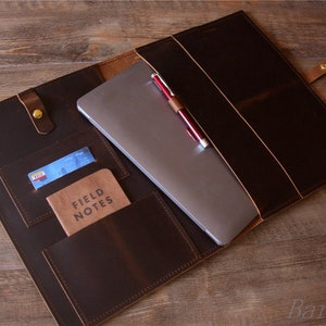 Leather MacBook Pro Sleeve: Custom Laptop Bag for Men