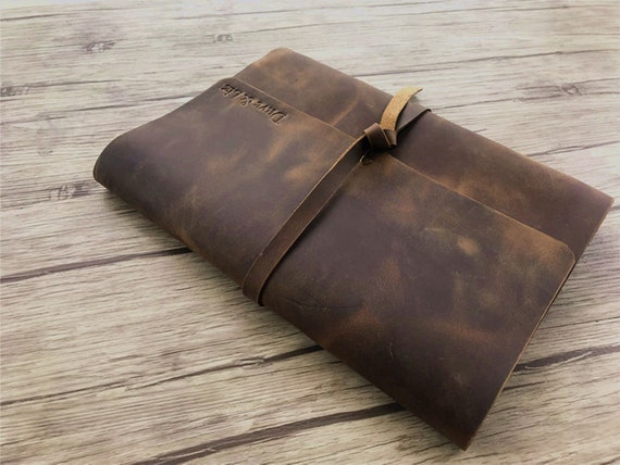 Leather Journal Bound Notebook Personalized A5 Leather Sketchbook