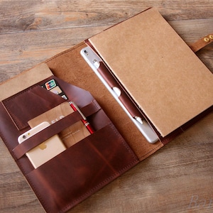 Cartella portadocumenti in pelle personalizzata per donna, regali di viaggio, portadocumenti A4 per uomo, copertine per quaderni ricaricabili, portadocumenti per blocco note
