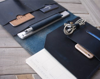 Handmade Leather iPad Pro Sleeve: Portfolio Case for Apple Pencil