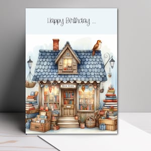 Book lover birthday card, birthday card for book lovers, birthday card for bookworms, bookworm birthday card, book lover birthday card