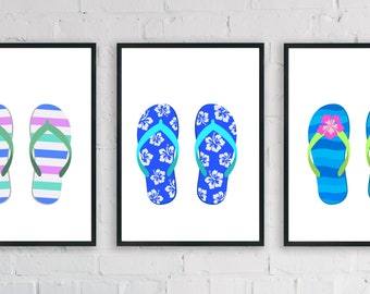 large metal flip flop wall art