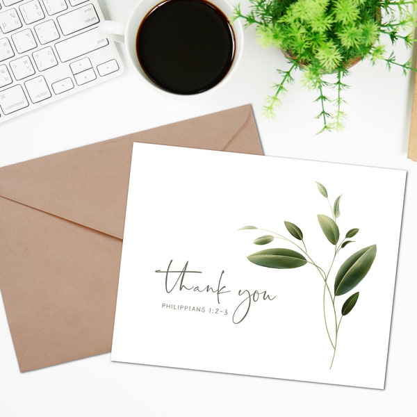 Christian thank you cards, 1 Christian thank you card, 1 thank you cards, 1 blank thank you cards, thank you cards, FREE SHIPPING!