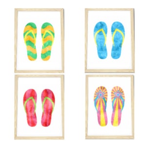 Flip Flop Wall Art Etsy