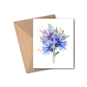 Flower note card sets, floral note cards, blank note cards, flower card set, flower stationery, botanical, watercolor flower card, FREE SHIP