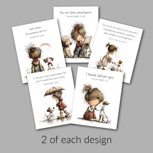 Adorable Christian Note Cards: Scripture Greeting Cards, Tiny Hearts Collection (10-Pack)