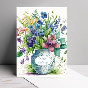 Christian Happy Birthday Card: 5x7 Folded Greeting Card