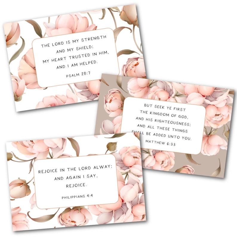 Christian Note Cards Scripture Cards Scripture Cards With Etsy
