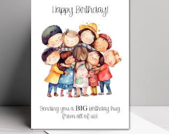 Fun Birthday Card for Kids: Classmate Card from All of Us