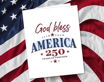 Christian Note Cards: 4th of July Greeting Cards, God Bless America Collection (10-Pack)