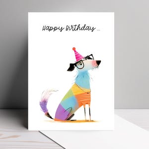 Dog Birthday Card: Christian Greeting, 5x7 Folded Card