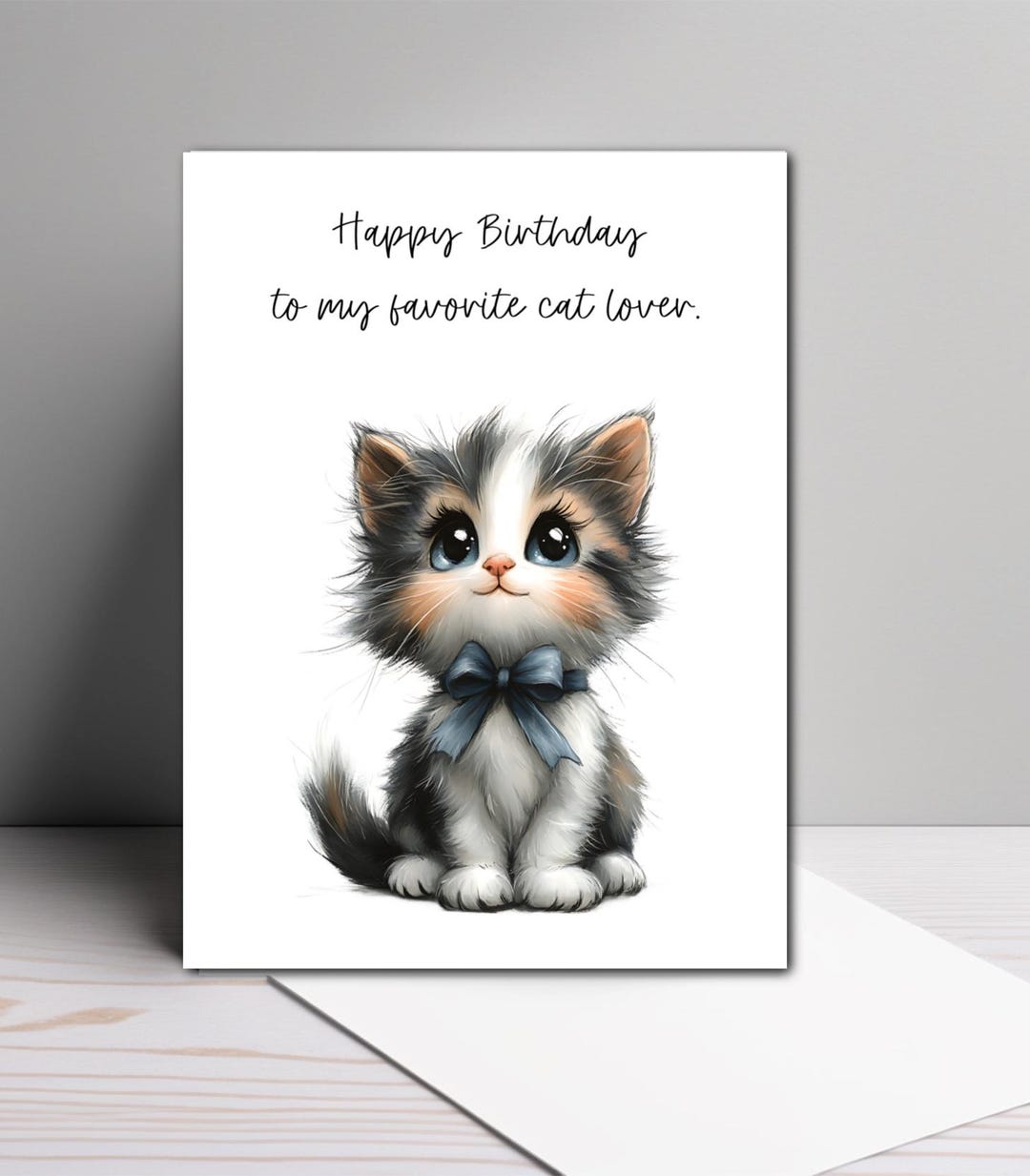 Kitten Birthday Card for Cat Lover - Etsy