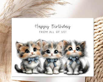 Funny Co-worker Birthday Card: From All of Us, Blank Inside