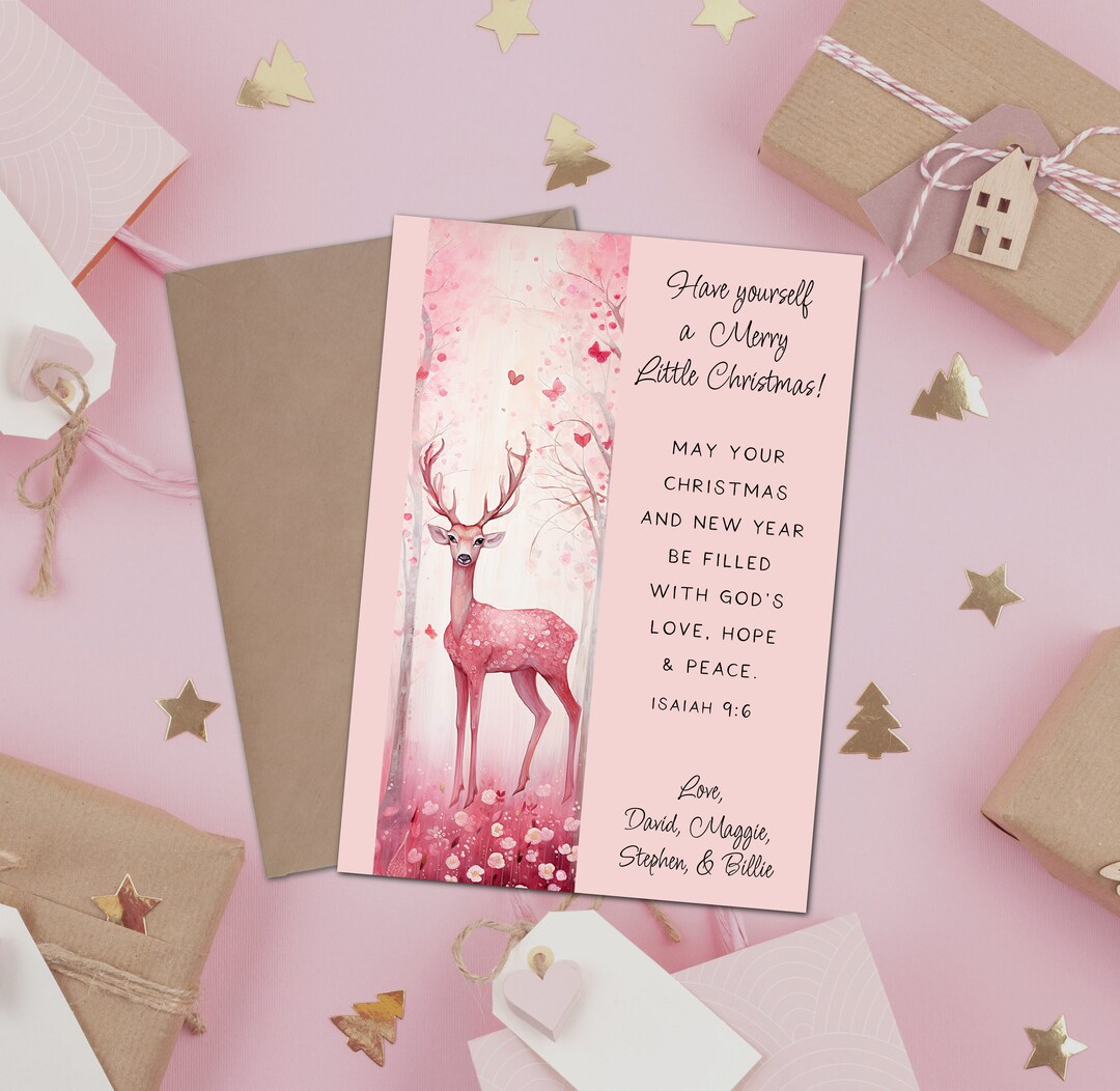 Personalized Christian Christmas Cards Personalized Christmas Etsy