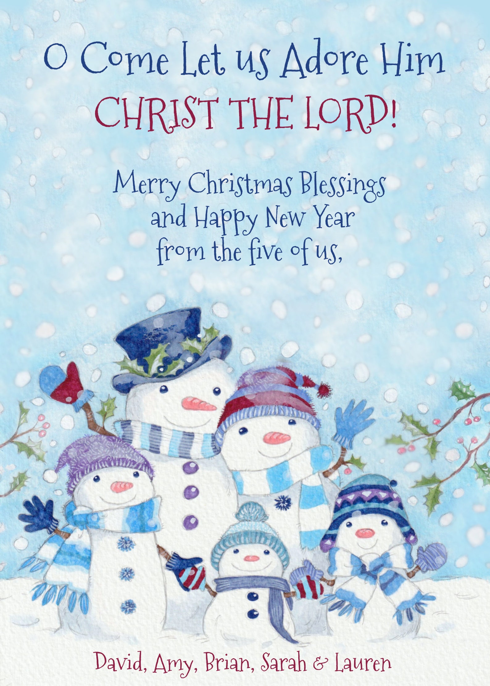 Christian Christmas Cards Personalized Christmas Holiday Etsy UK