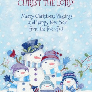 Christian Christmas Cards Personalized Christmas Holiday | Etsy