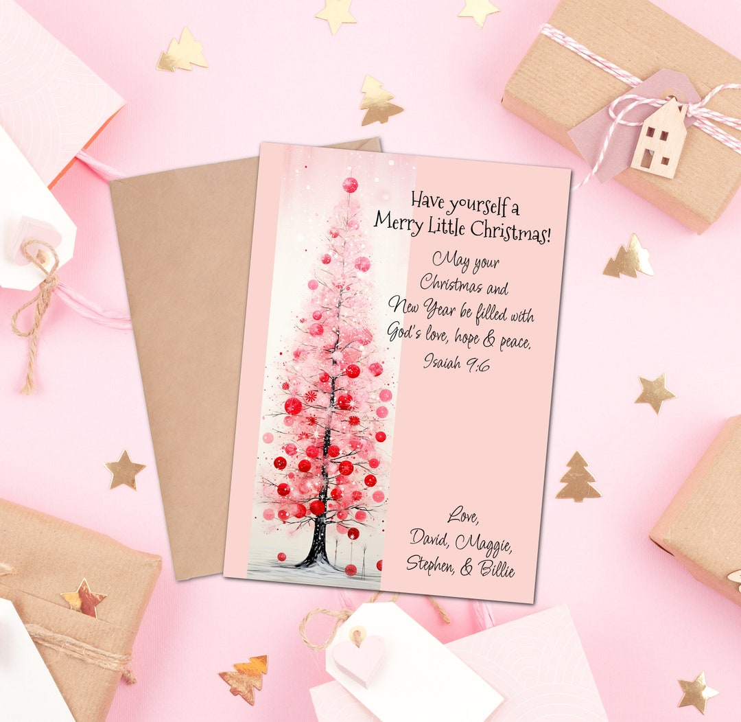 Personalized Christian Christmas Cards Personalized Christmas Etsy