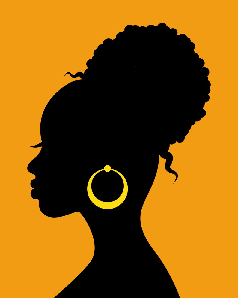 Black woman wall art African American woman black woman art Etsy