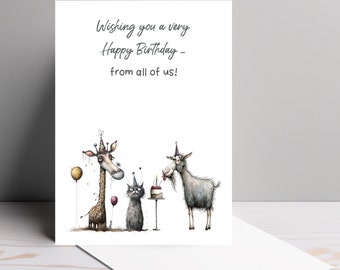 Funny Co-worker Birthday Card: From All of Us