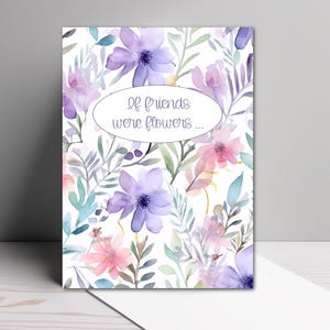 Floral Christian Birthday Card: 5x7 Greeting Card for Friend