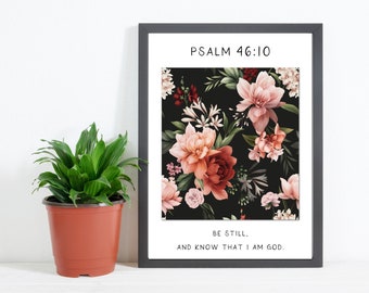 Psalm 46:10, Christian wall art, Christian decor, Christian, Scripture wall art, Farmhouse decor, Be still, Christian pictures, SHIPS FREE!