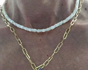 Surf necklace white shell necklace white choker white puka shell necklace summer necklace beach jewelry seashell  white choker surf choker