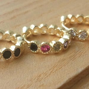 Tiny gold hoop earrings Huggie earrings tiny gold hoop earrings Second Hole Earrings Small Hoop Earrings Diamond hoops gold CZ huggies