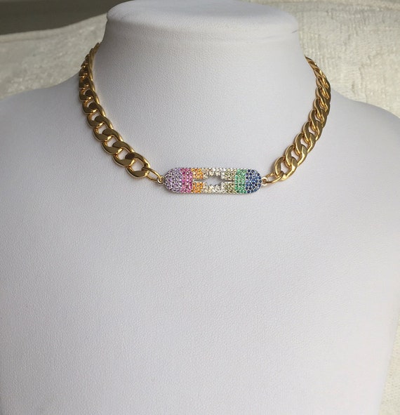 dior iced out chain