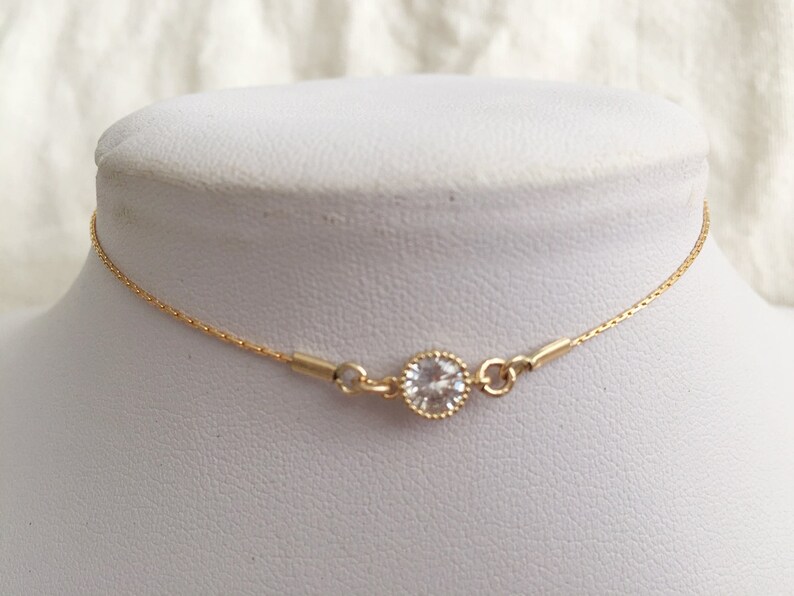 Delicate Gold Necklace Tiny Gold Sun Neckline Necklace Etsy