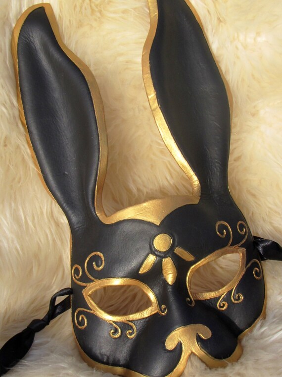 Items similar to Leather Splicer inspired Rabbit Mask - Sander Cohen
