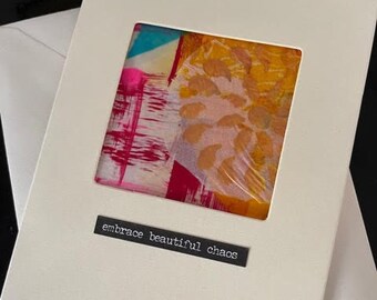 Hand Painted Abstract Greeting Card