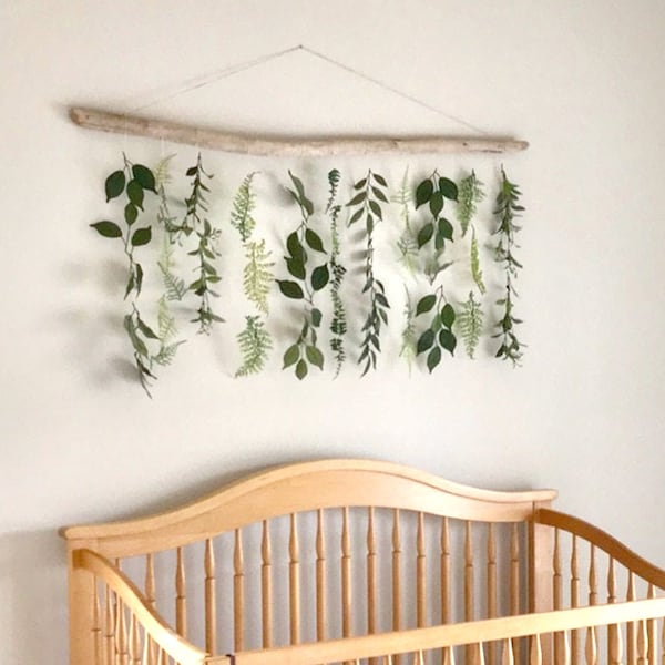 Baby Room Decor, Greenery Hanging, Boho Home Decor, Greenery Backdrop, Boho Wall Hanging, Wall Hanging Greenery