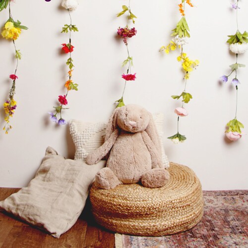 Flower Garland Hanging Flower Garland Wall Decor Flower Etsy