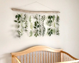 Baby Room Decor, Greenery Hanging, Boho Home Decor, Greenery Backdrop, Boho Wall Hanging, Wall Hanging Greenery