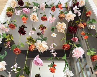 Wedding Flower Garland, Flower Garland Wall Decor, Flower Garland Hanging, Flower Garland Nursery, Hanging Flower Backdrop