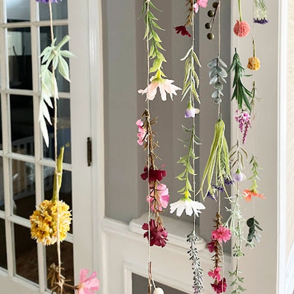 Hanging Flower Garland, Custom Hanging Flowers Kit, DIY Ceiling Flower ...