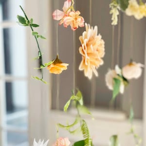 Wedding Flower Garland Hanging Flowers, Flower Garland Wall Decor, Flower Garland Nursery