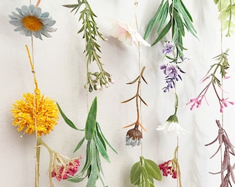 Wildflower Garland, Floral Garland, Hanging Flowers, Wedding Flower Garland, Hanging Flower Garland