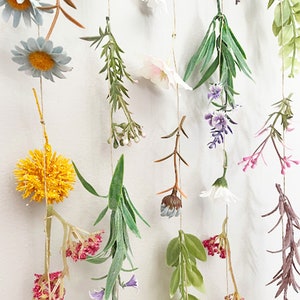 Wildflower Garland, Floral Garland, Hanging Flowers, Wedding Flower Garland, Hanging Flower Garland