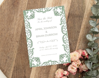 Save the Date Template, Wedding Save the Dates, Templates Canva, Digital Invitation, Formal Save the Date, Save the Date Cards