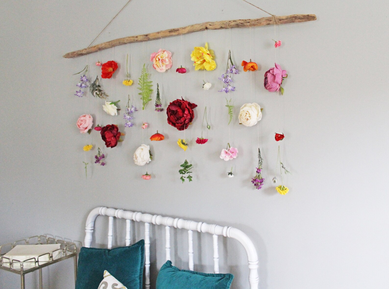 Boho Decor Flower Wall Hanging Boho Wall Decor Boho Flower Etsy