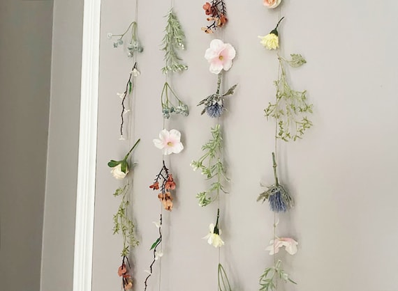 Wildflower Garland Hanging Flower Decor, Flower Garland Wall Decor, Hanging  Flower Backdrop 