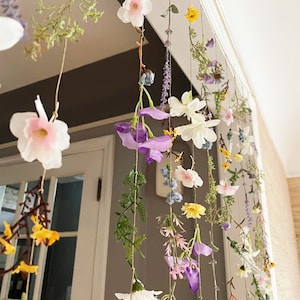 Wildflower Garland, Hanging Flowers, Wedding Flower Garland, Hanging Flower Garland