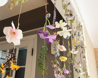 Wildflower Garland, Hanging Flowers, Wedding Flower Garland, Hanging Flower Garland