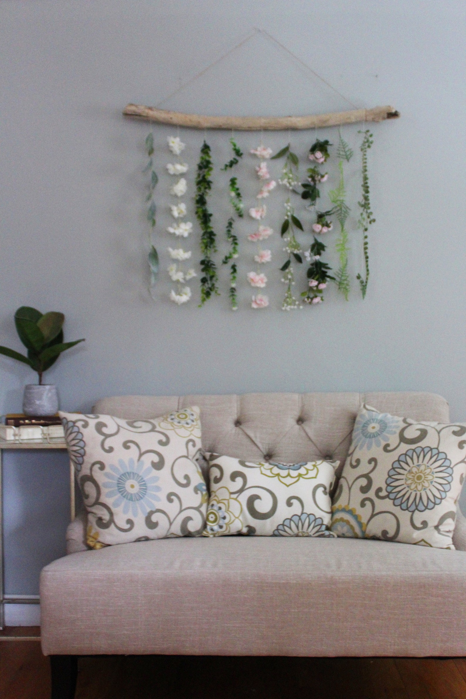 Flower Wall Hanging Boho Flower Wall Hanging Boho Wall Etsy