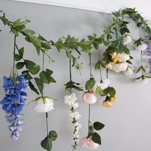 Garden-Inspired Hanging Flower Garland – Wedding Decor & Engagement Backdrop immagine 13