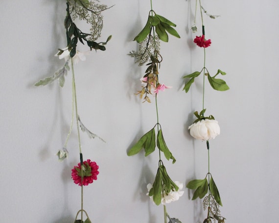 Wildflower Garland Hanging Flower Decor, Flower Garland Wall Decor, Hanging  Flower Backdrop 