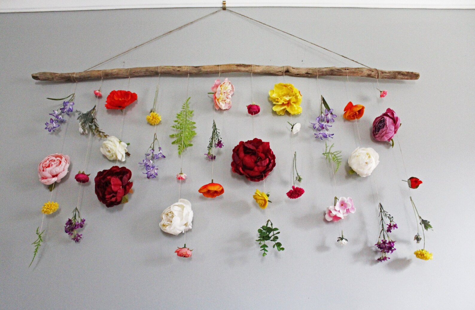 Boho Decor Flower Wall Hanging Boho Wall Decor Boho Flower Etsy