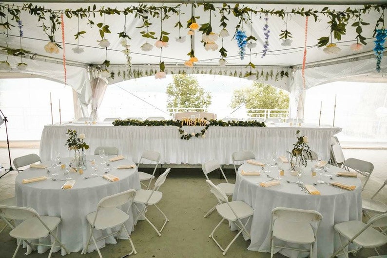 Hanging Flower Backdrop, Wedding Flower Garland, Wedding Ceremony Backdrop, Silk Flower Garland, Wedding Flower Wall image 2